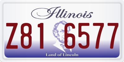IL license plate Z816577