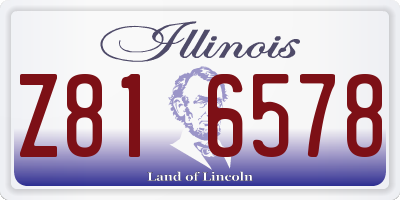 IL license plate Z816578