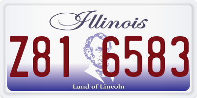IL license plate Z816583