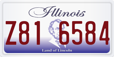 IL license plate Z816584