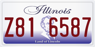 IL license plate Z816587