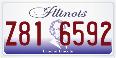 IL license plate Z816592
