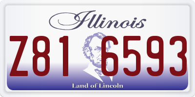 IL license plate Z816593