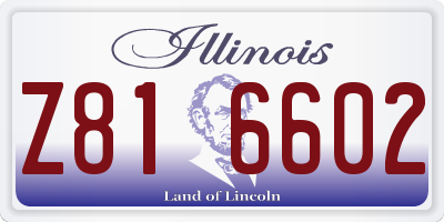 IL license plate Z816602