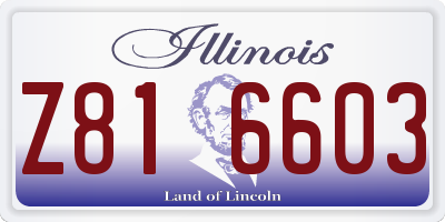 IL license plate Z816603