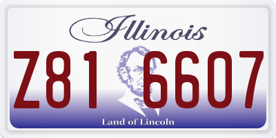 IL license plate Z816607