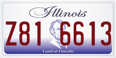 IL license plate Z816613