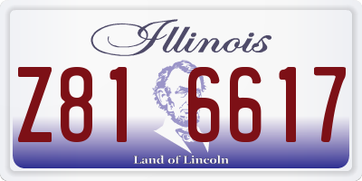 IL license plate Z816617