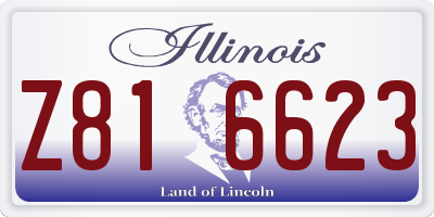 IL license plate Z816623