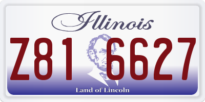 IL license plate Z816627