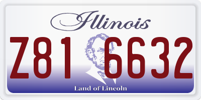 IL license plate Z816632