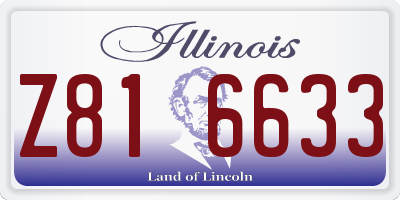 IL license plate Z816633