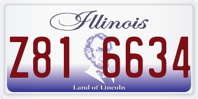 IL license plate Z816634