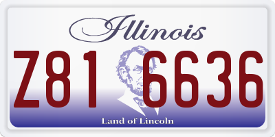 IL license plate Z816636
