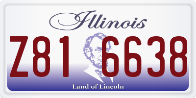 IL license plate Z816638