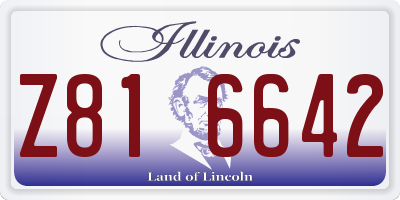 IL license plate Z816642