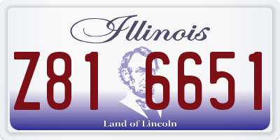 IL license plate Z816651