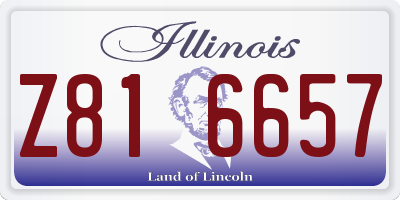 IL license plate Z816657