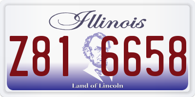 IL license plate Z816658