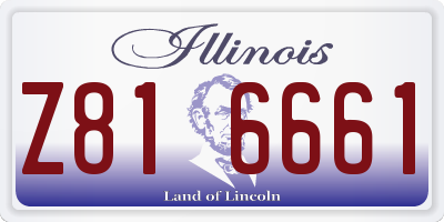 IL license plate Z816661