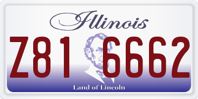 IL license plate Z816662