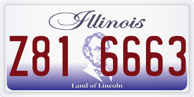 IL license plate Z816663