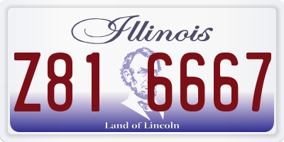 IL license plate Z816667