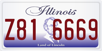 IL license plate Z816669