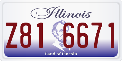 IL license plate Z816671