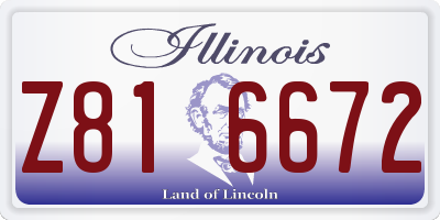 IL license plate Z816672