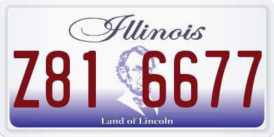 IL license plate Z816677
