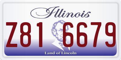 IL license plate Z816679