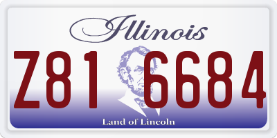 IL license plate Z816684
