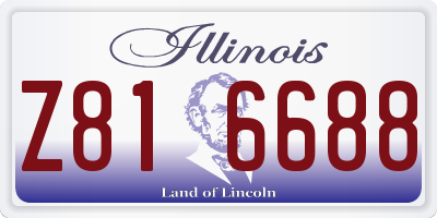 IL license plate Z816688