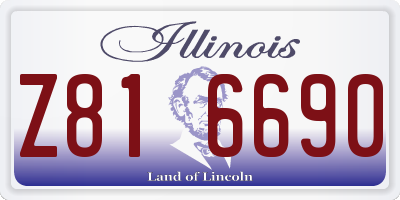 IL license plate Z816690