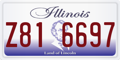 IL license plate Z816697