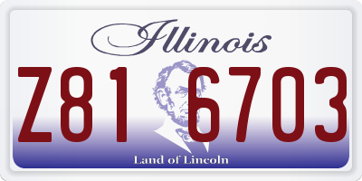 IL license plate Z816703