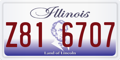 IL license plate Z816707
