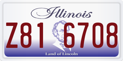 IL license plate Z816708