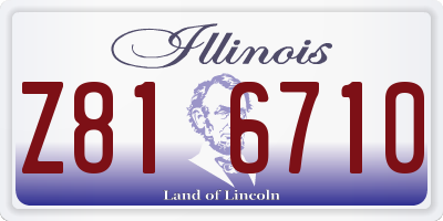 IL license plate Z816710