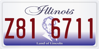 IL license plate Z816711