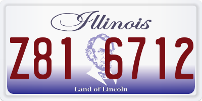IL license plate Z816712