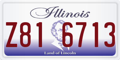 IL license plate Z816713