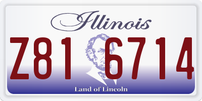 IL license plate Z816714