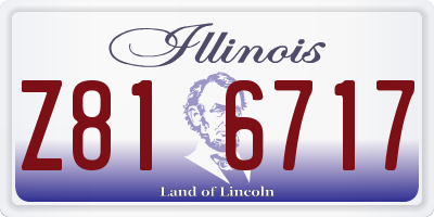 IL license plate Z816717