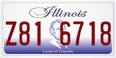 IL license plate Z816718