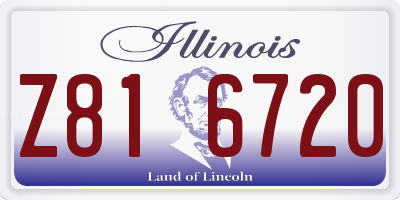 IL license plate Z816720