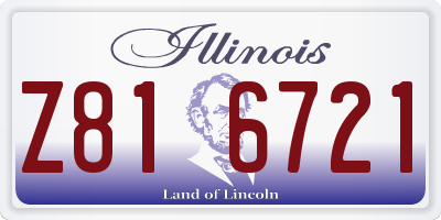 IL license plate Z816721