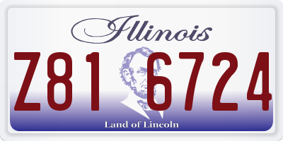 IL license plate Z816724