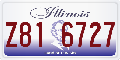 IL license plate Z816727